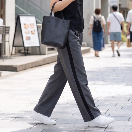 【Room&Out Work】サイドラインセミワイドパンツ