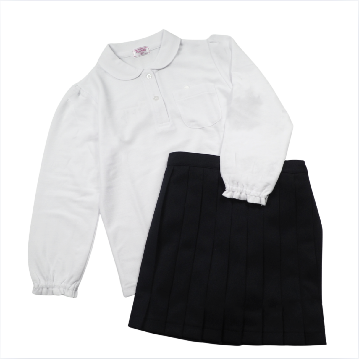 美品 45R 鹿の子ポロシャツ サイズ3 山桜 長袖 女児用スクールポロシャツ鹿の子(長袖) – RIALT