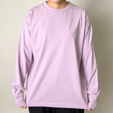 綿100%ワイドスリット長袖Tシャツ