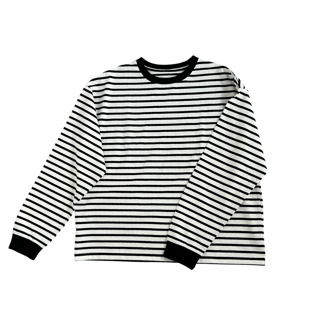 しっかりコットンボーダーＴシャツ（長袖）