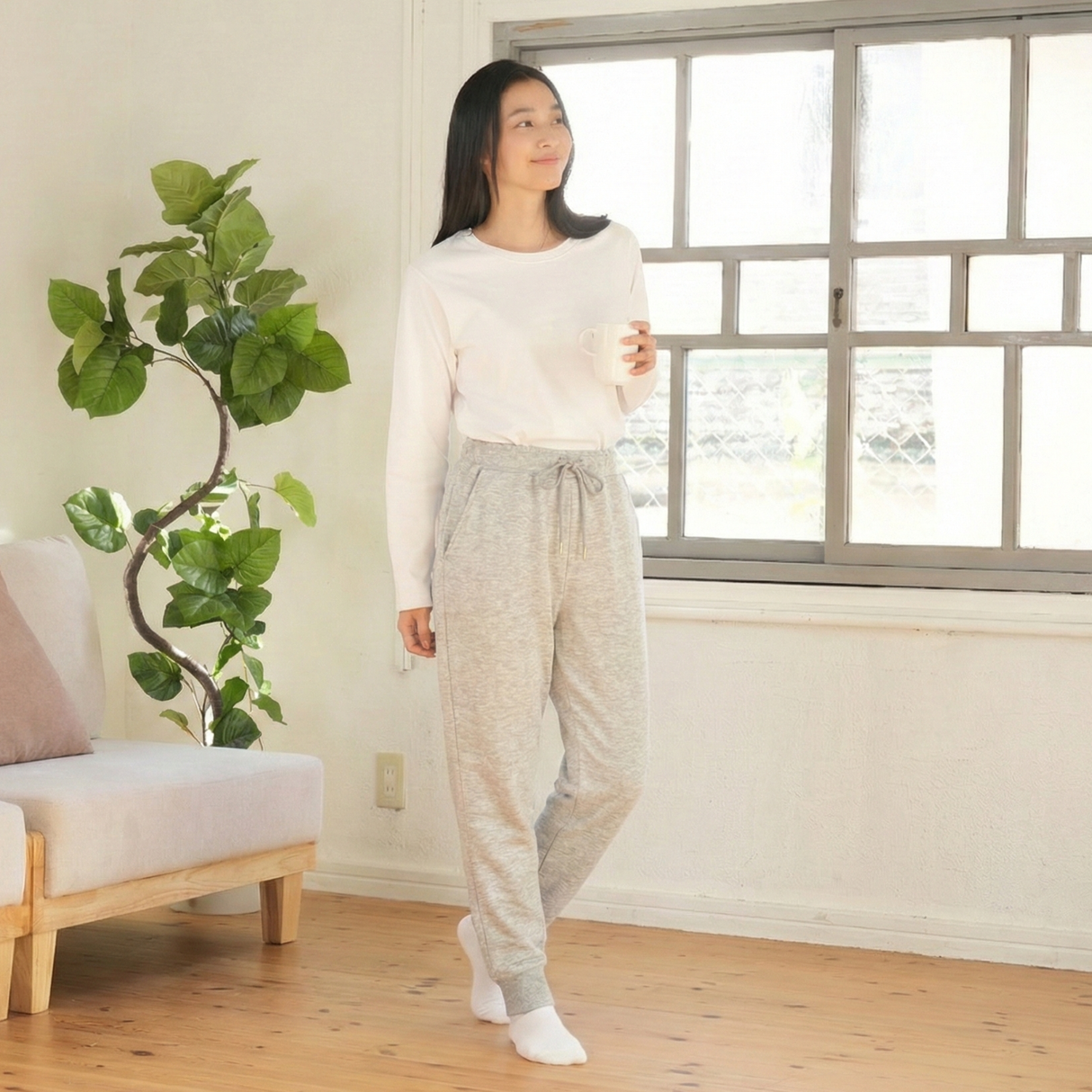 ふんわりタッチスウェットパンツ