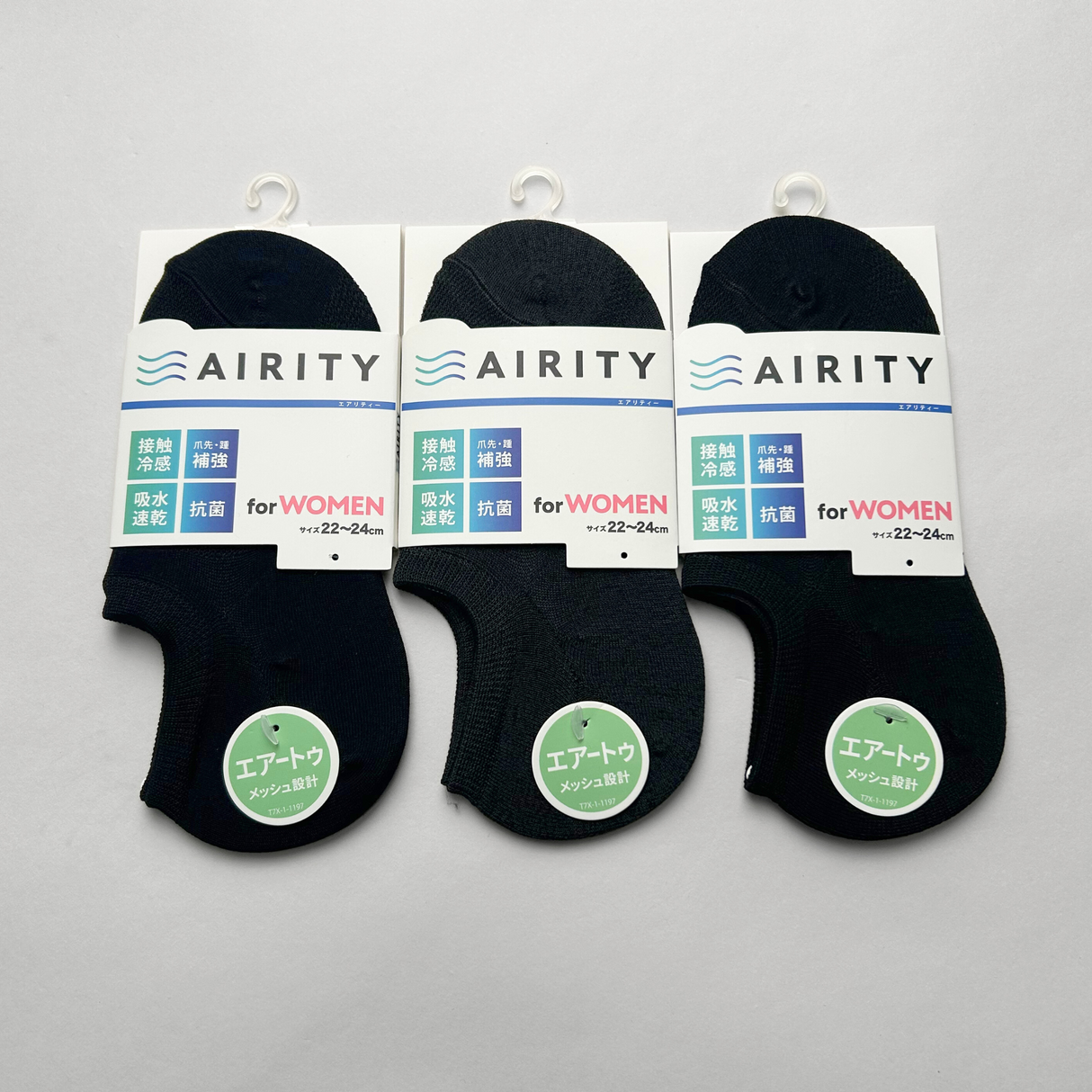 AIRITYソックスベリーショート（メッシュ）