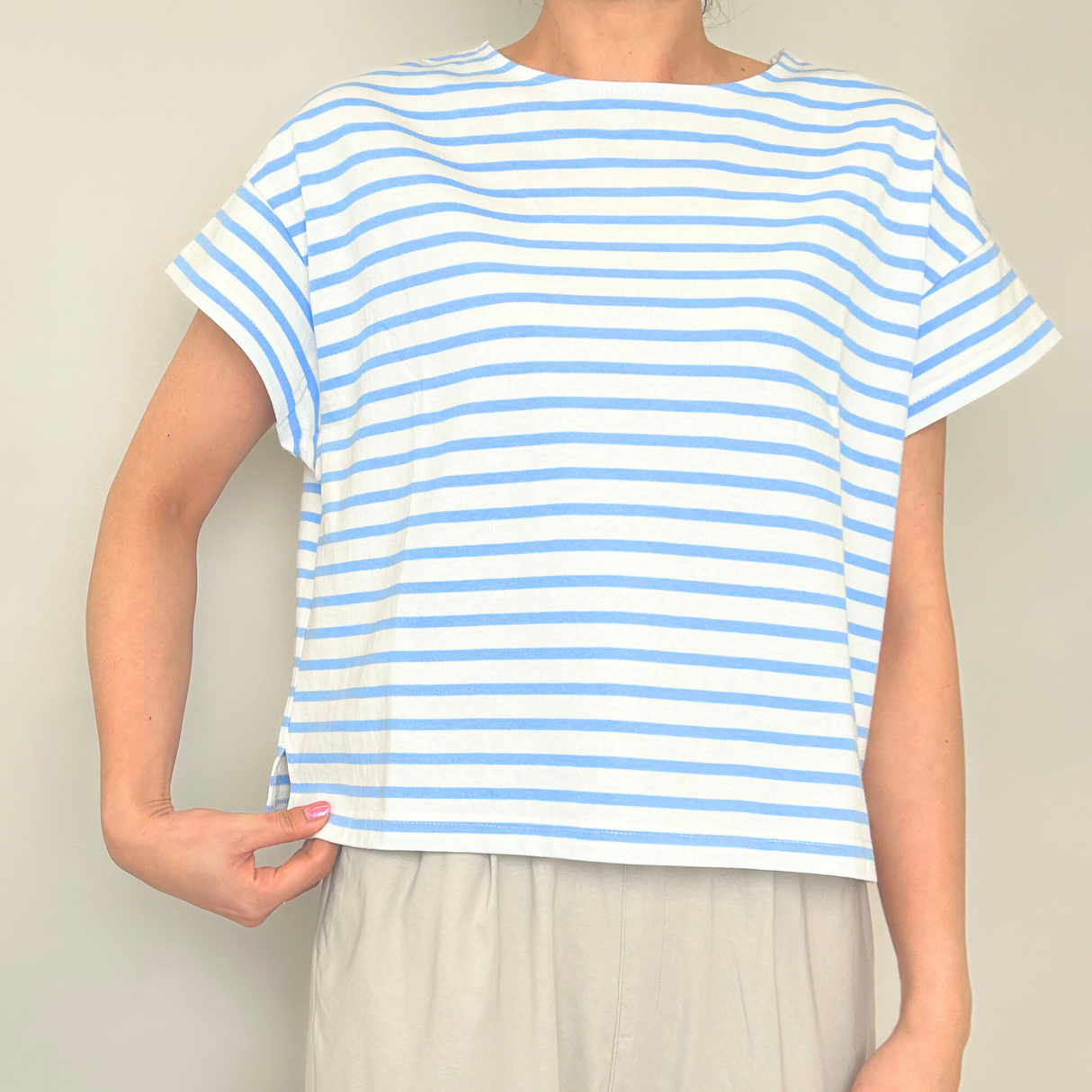 しっかりコットンボーダーＴシャツ