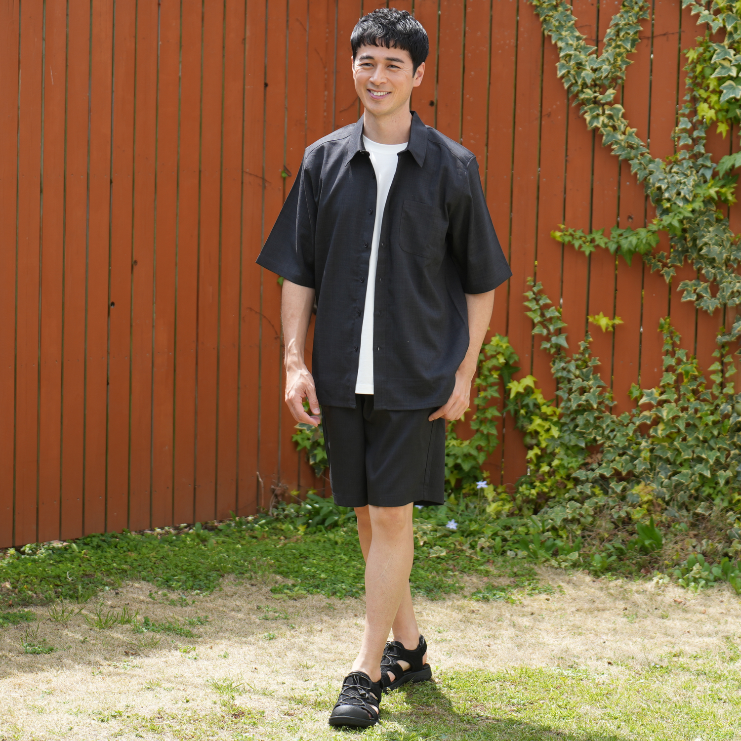 2002年横浜FCのFUNトライアル半袖シャツLふくしまの米NORIKA-NET NOBIRUNOストレッチ半袖シャツ（リネンライク） – RIALT