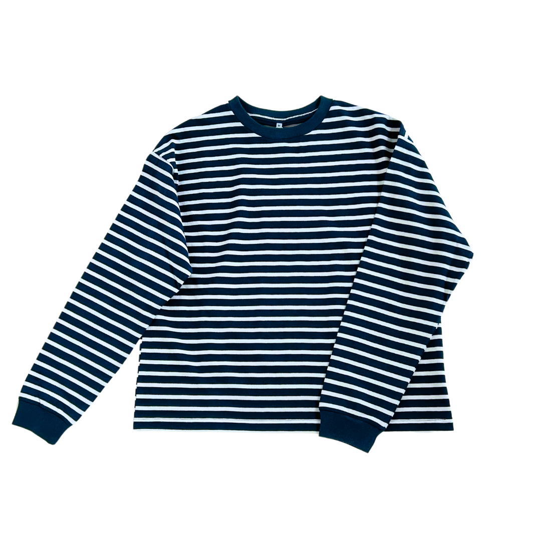 しっかりコットンボーダーＴシャツ（長袖）