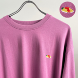 綿100%長袖刺繍Tシャツ