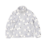 キッズシルキーフリースジャケット総柄