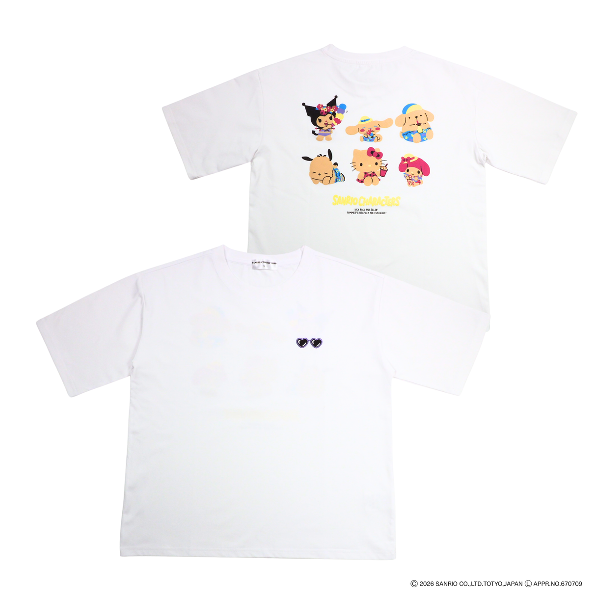 【サンリオキャラクターズ】バックプリント冷感Tシャツ