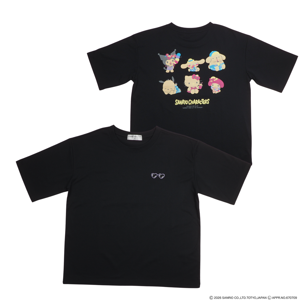 【サンリオキャラクターズ】バックプリント冷感Tシャツ