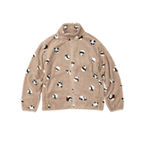 シルキーフリースジャケット総柄