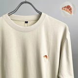 綿100%長袖刺繍Tシャツ