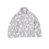 シルキーフリースジャケット総柄