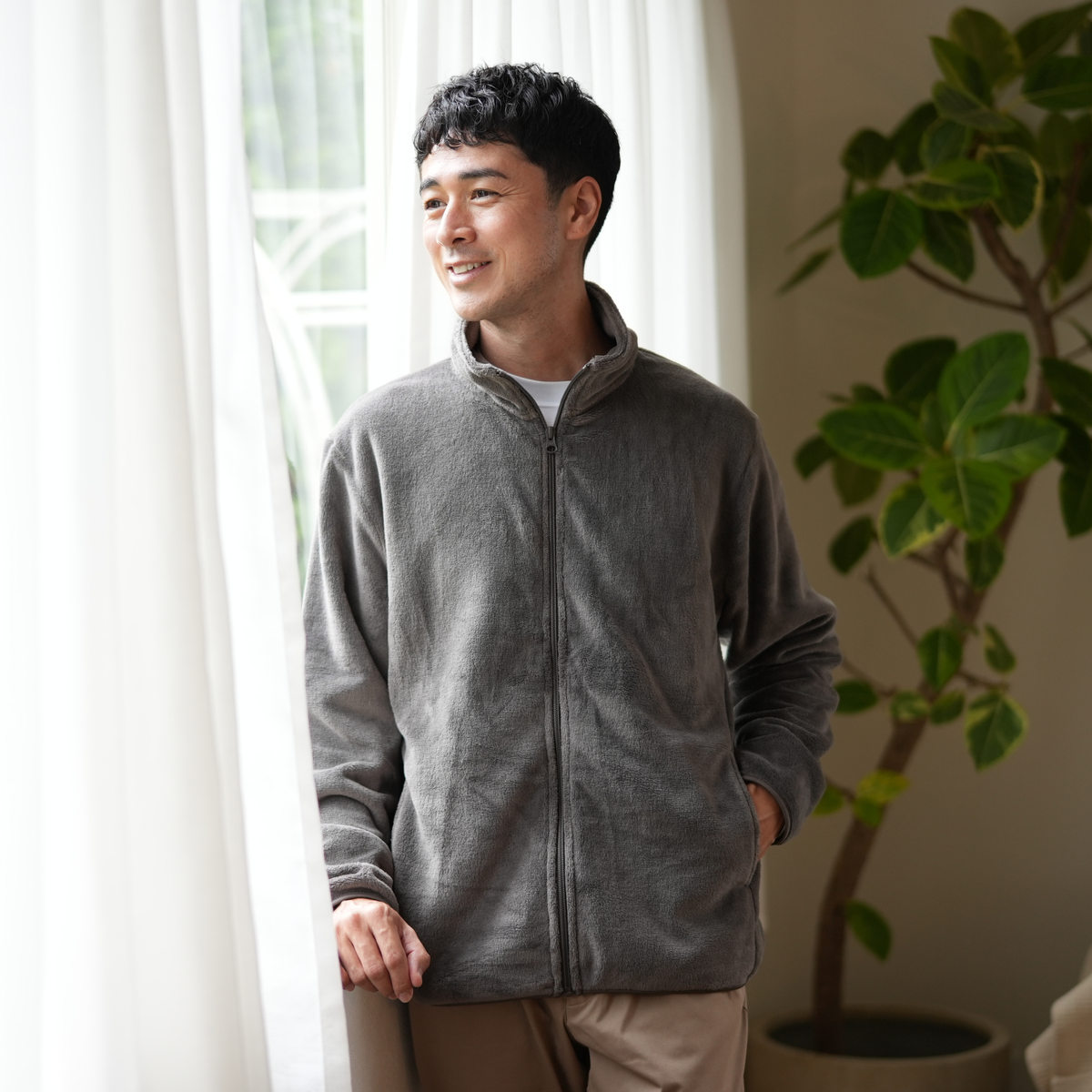 シルキーフリースジャケット