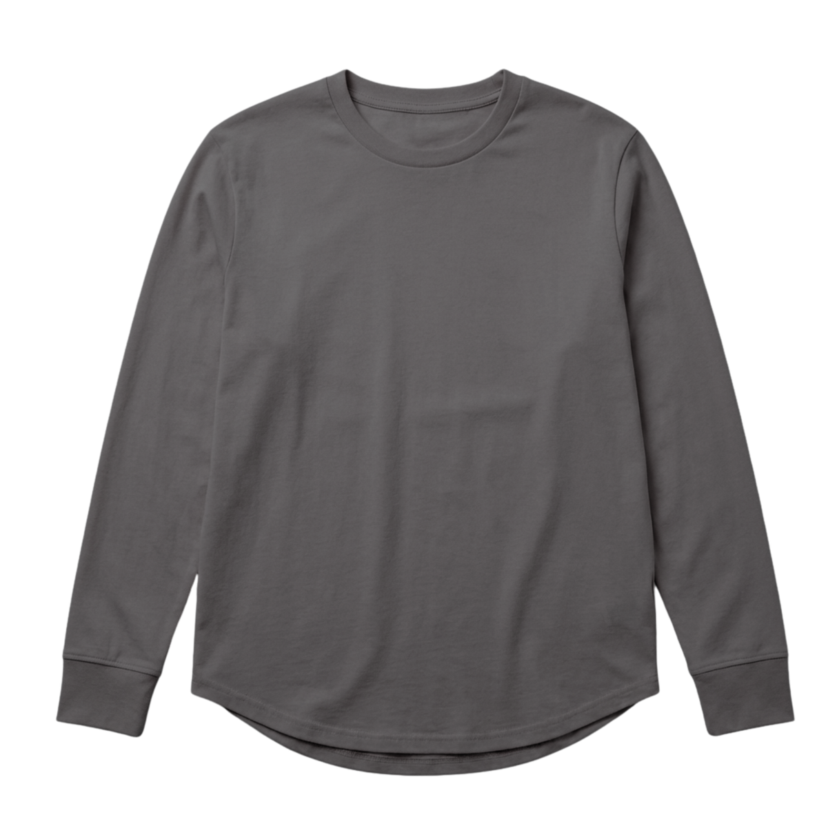 プレミアムファインコットンクルーネック長袖Tシャツ