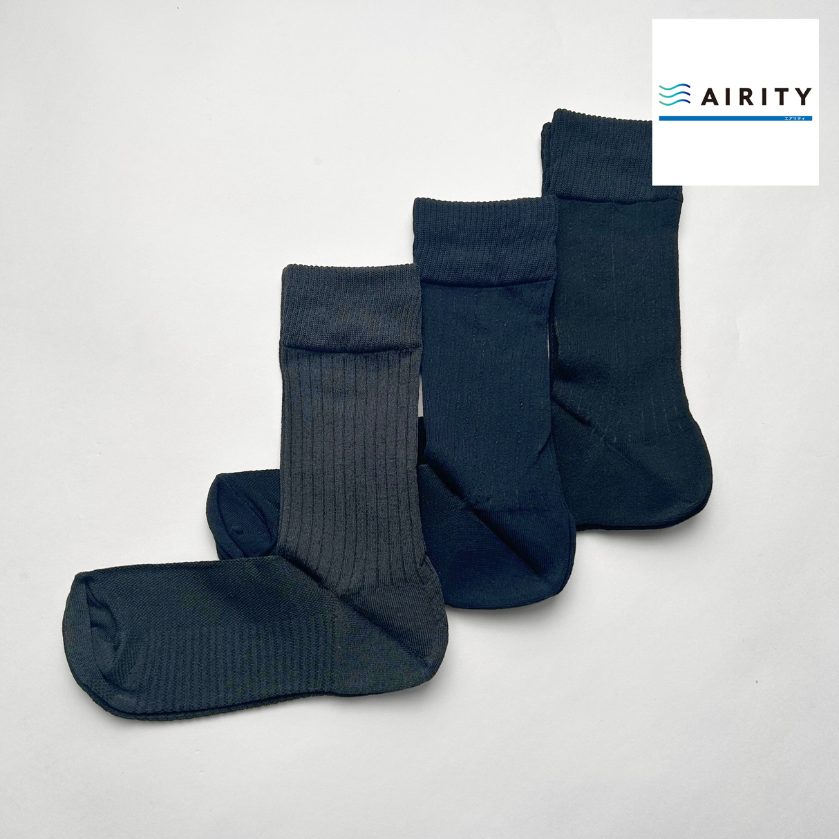 AIRITYソックスクルー（メッシュ）