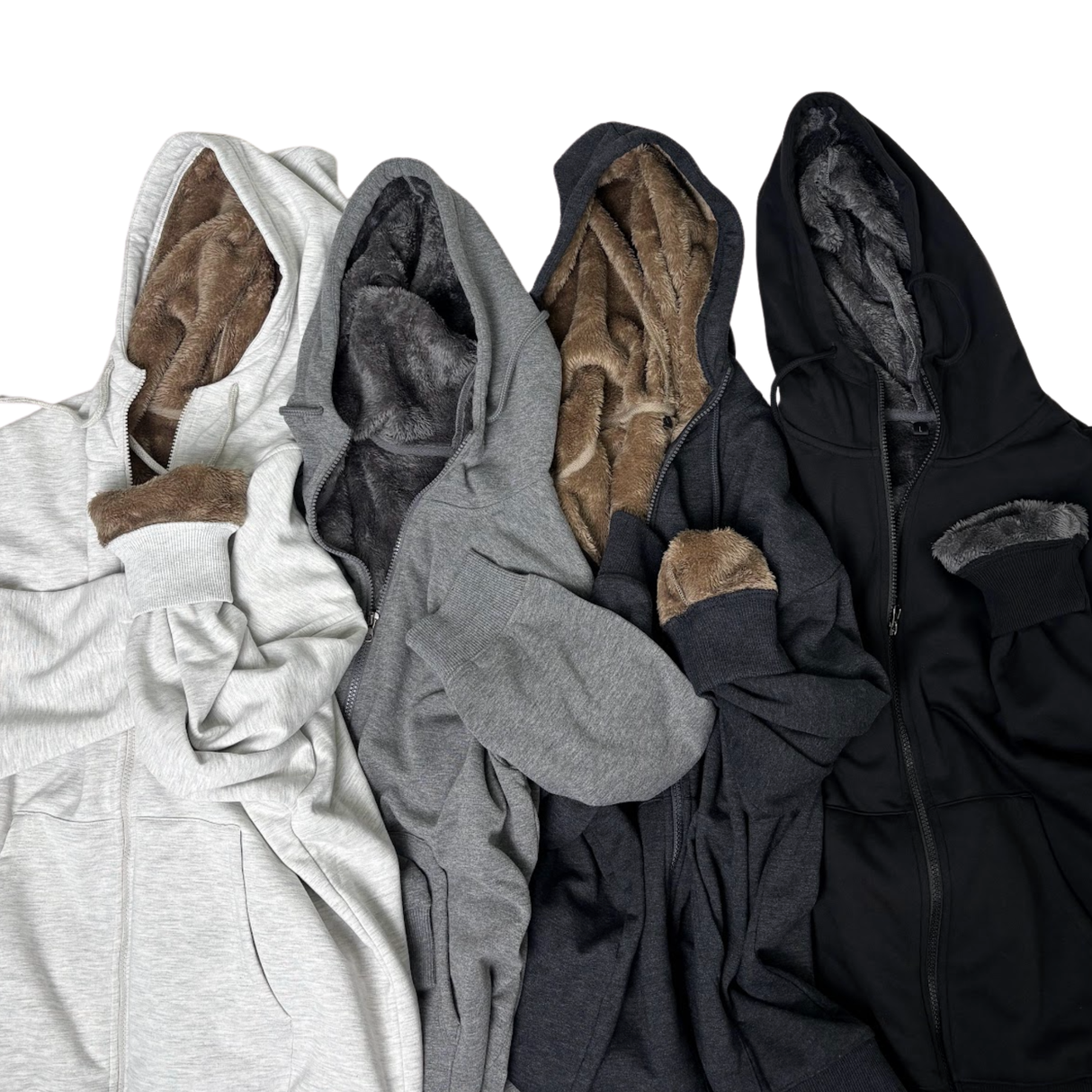 裏ボアジップパーカー