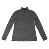 リブメローハイネック長袖Tシャツ