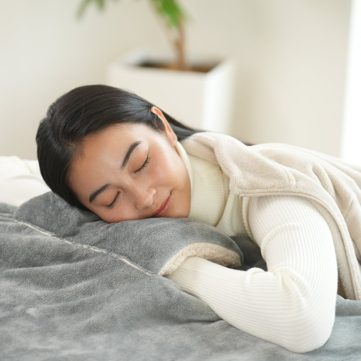 ポケット付きブランケット