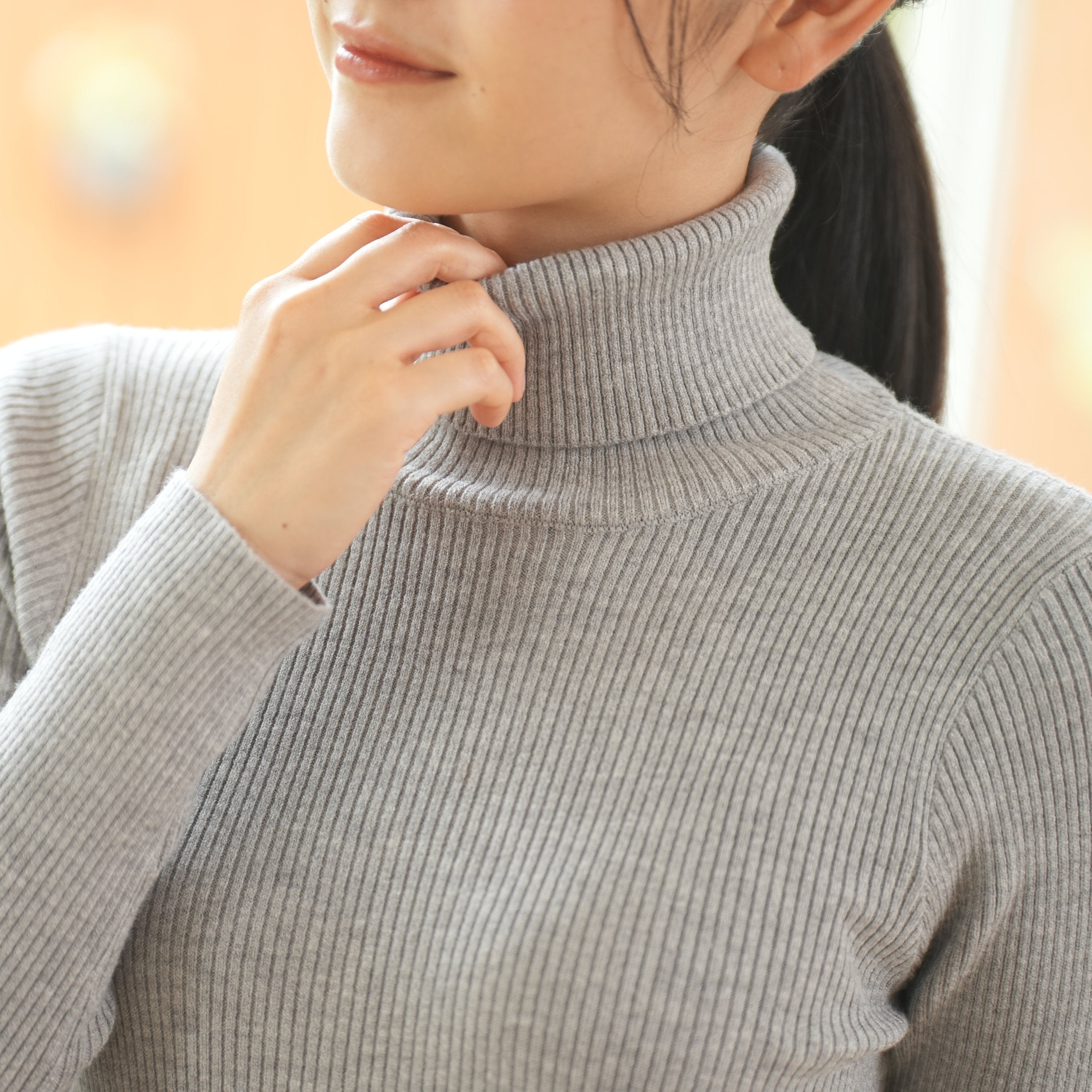 L TMT タートルネック ニット セーター ウール100％ 定価49500円