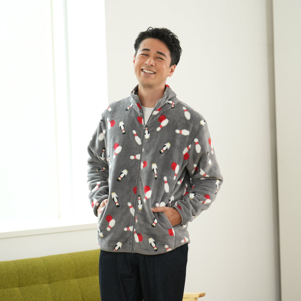 シルキーフリースジャケット 総柄（2024年モデル）