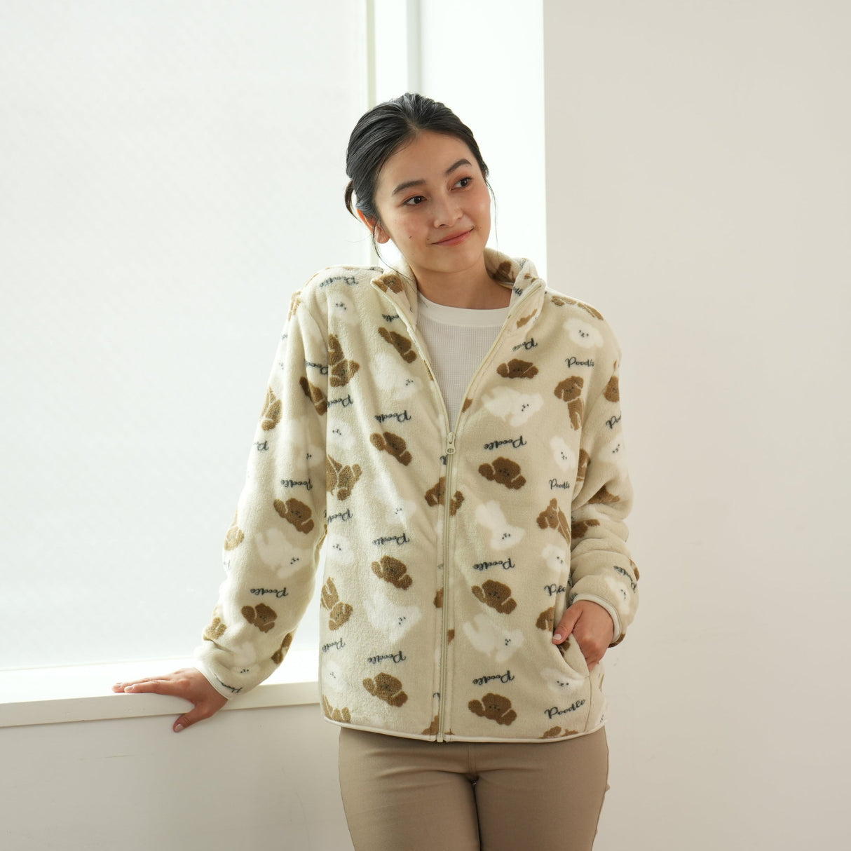 シルキーフリースジャケット 総柄（2024年モデル）