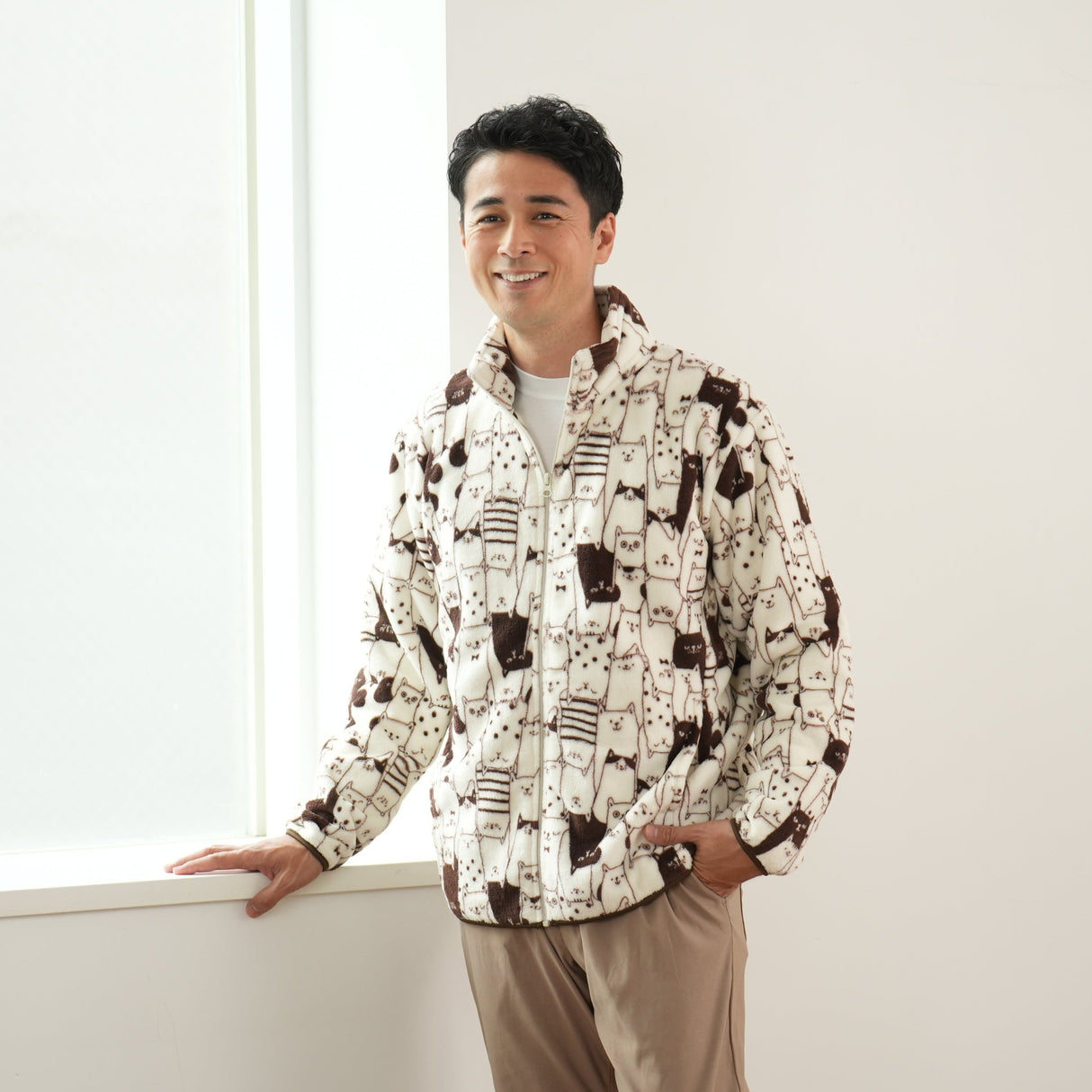 シルキーフリースジャケット 総柄（2024年モデル）