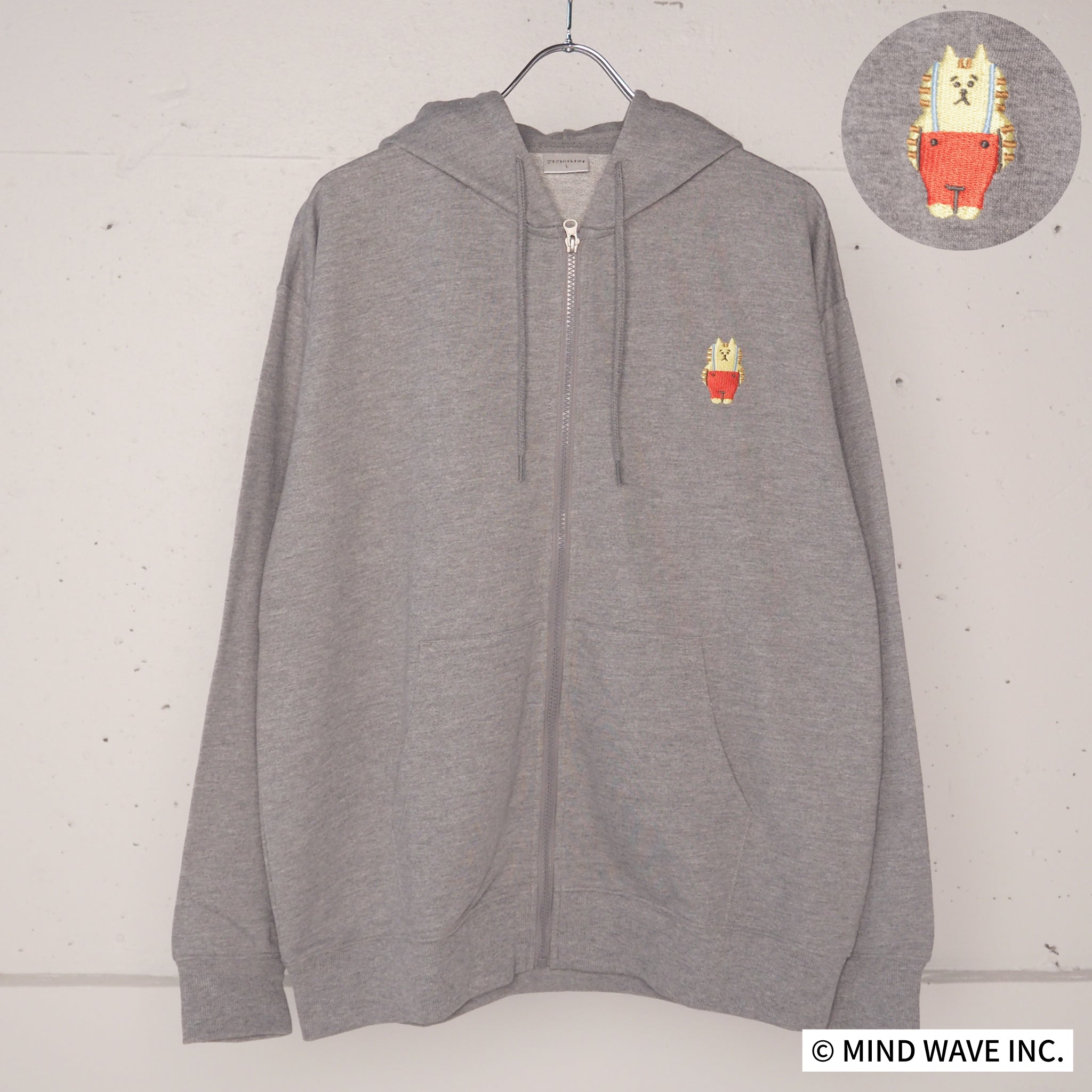 ごろごろにゃんすけ刺繍ZIPパーカー – RIALT