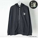 にゃばんばん刺繍ZIPパーカー