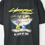 サイバーパンクB柄半袖Tシャツ